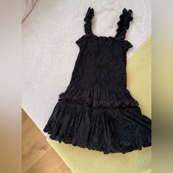 Waimari Alfresco Ruffle Minidress black cotton size XL - Picture 13 of 16